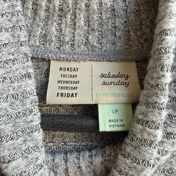 Anthropologie Saturday Sunday Mariah Ribbed Knit Maxi Dress, Size L Petite - Picture 5 of 8